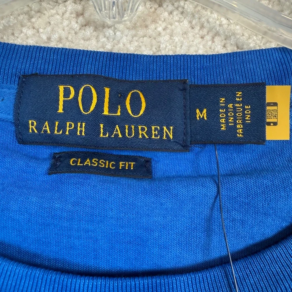NEW‎ Polo Ralph Lauren Mens Medium Ombre Classic Fit T Shirt Blue Orange White